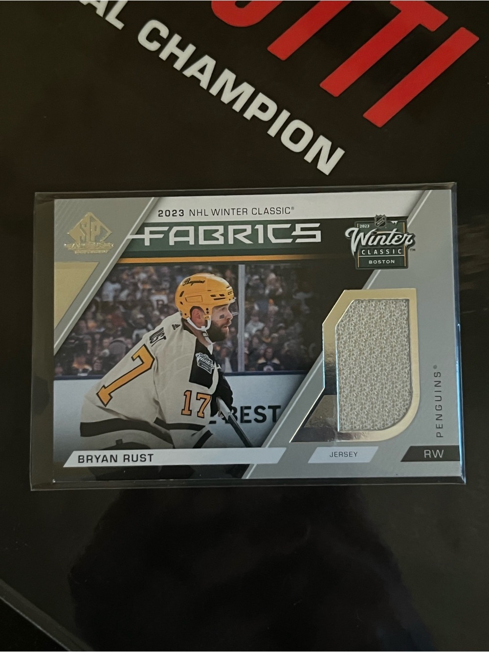 Bryan Rust 2023 NHL Winter classics fabrics jersey patch